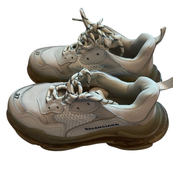 Balenciaga Chunky White Sneakers with Black Accents size 7(37) - Picture 10 of 11